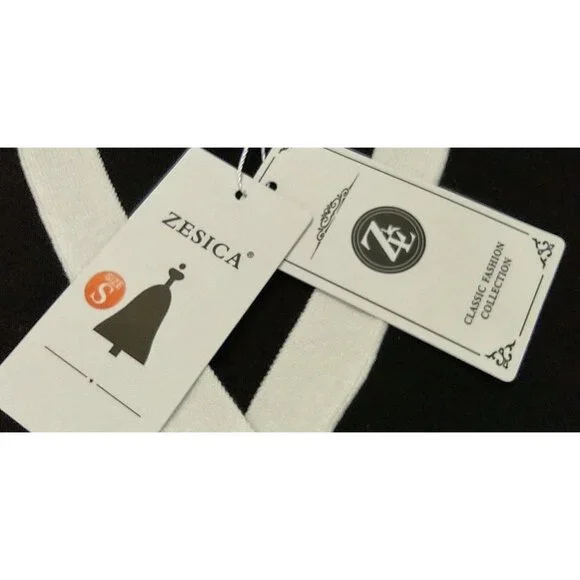 ZESICA Women Fall Long Sleeve A-line Sweater Dress Collared Button Knit Size S - Picture 9 of 11